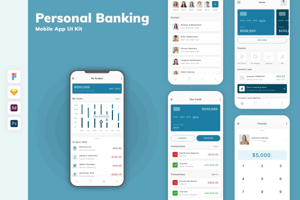 Personal Banking Mobile App UI Kit