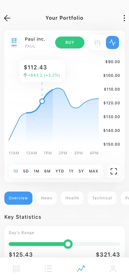 Stock Market Mobile App UI Kit - Screenshot 3