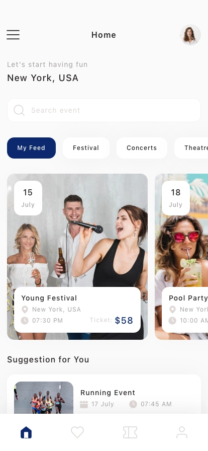Event Finder Mobile App UI Kit - Screenshot 3