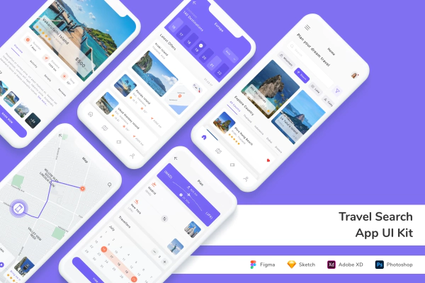 Travel Search App UI Kit