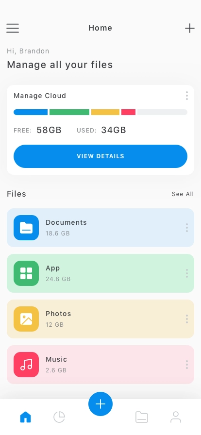 File Manager Mobile App UI Kit - Screenshot 2