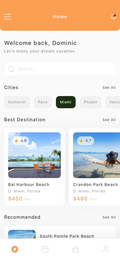 Travel Service Mobile App UI Kit - Screenshot 1