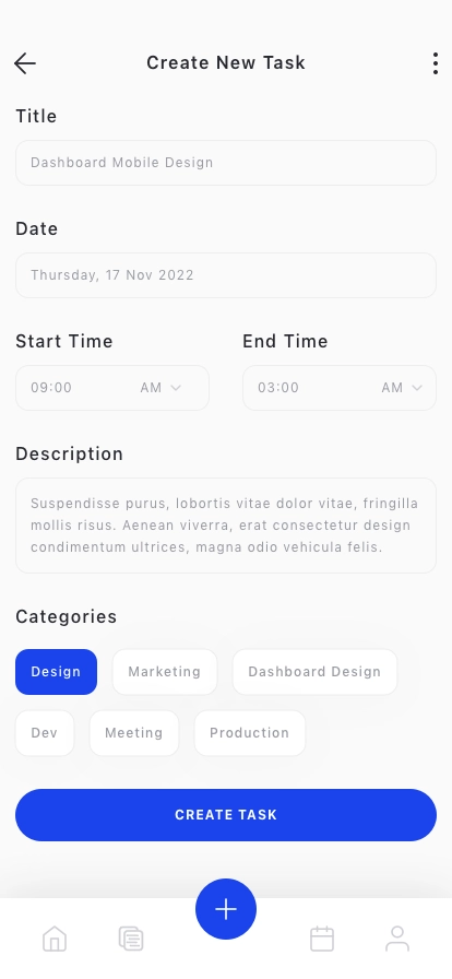 Project & Task Tracker Mobile App UI Kit - Screenshot 4