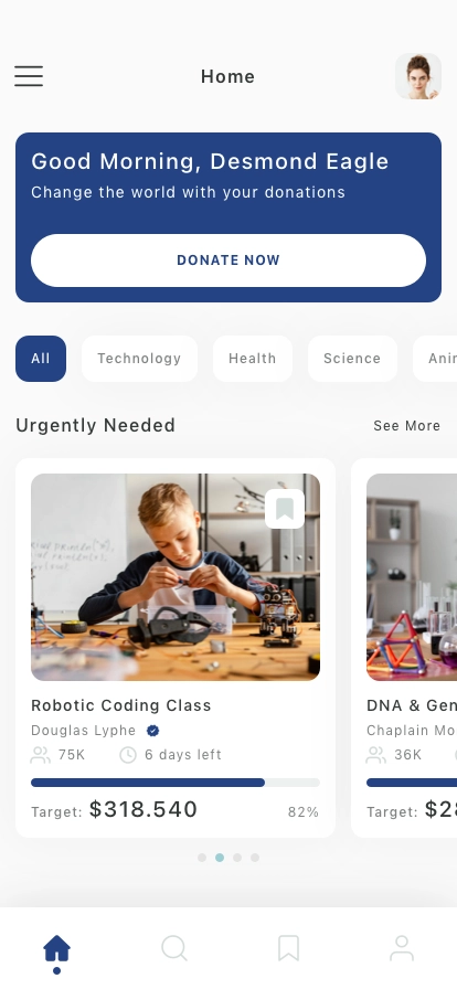 Charity Mobile App UI Kit - Screenshot 1