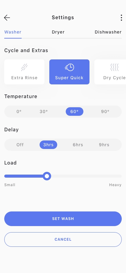 Smart Washing Machine App UI Kit - Screenshot 5