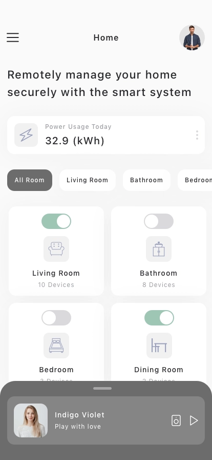 Smart Home Mobile App UI Kit - Screenshot 1