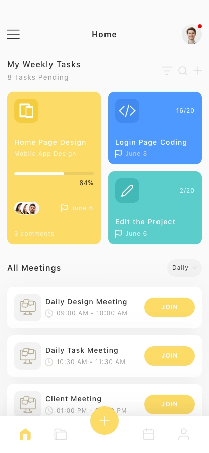 Task Management Mobile App UI Kit - Screenshot 1