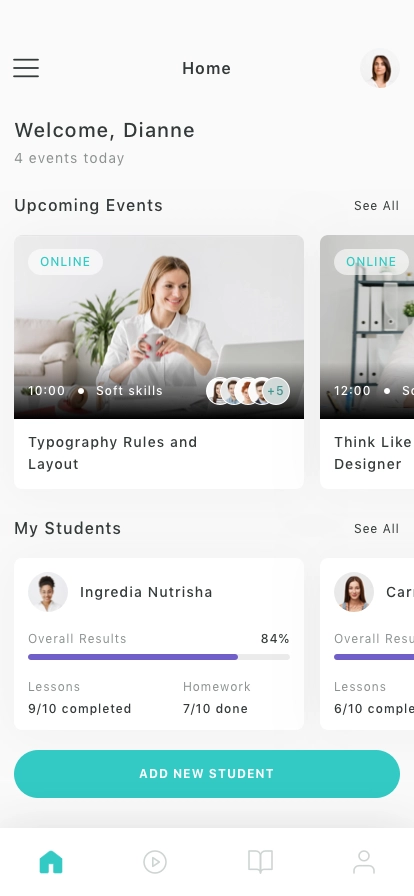 Online Courses App UI Kit - Screenshot 1