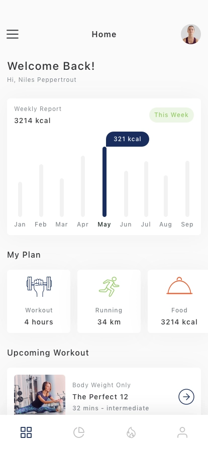 Fitness Mobile App UI Kit - Screenshot 1