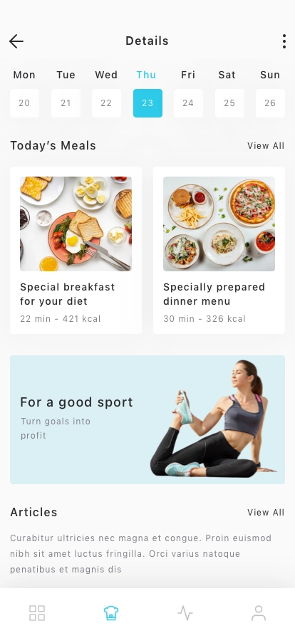 Workout & Health Mobile App UI Kit - Screenshot 5