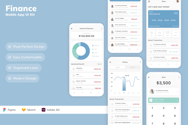 Finance Mobile App UI Kit