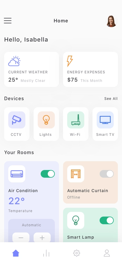 Smart Home AC Mobile App UI Kit for Figma, Sketch & XD | UIworkshop