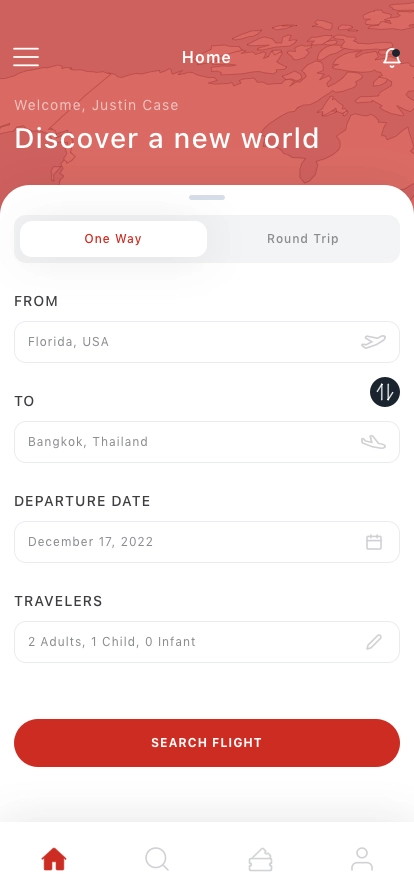 Flight Booking Mobile App UI Kit - Screenshot 1