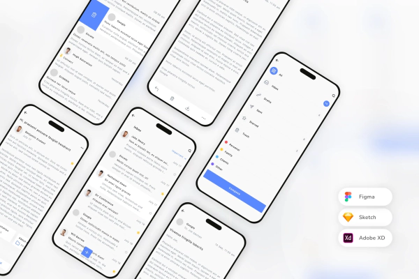 Mail Client Mobile App UI Kit