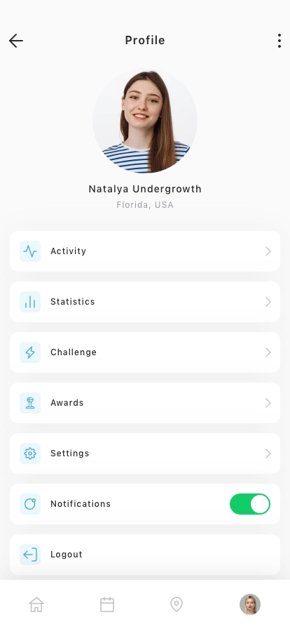 Activity Tracker Mobile App UI Kit - Screenshot 4