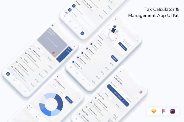 Tax Calculator & Management App UI Kit
