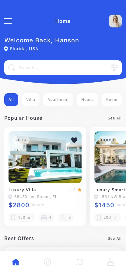 Home Find & Real Estate Mobile App UI Kit - Screenshot 1