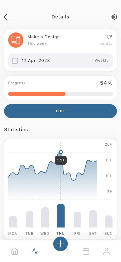 Goal Tracker Mobile App UI Kit - Screenshot 2