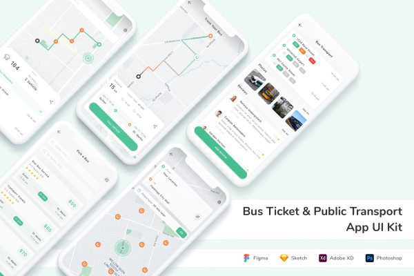 Bus Ticket & Public Transport App UI Kit