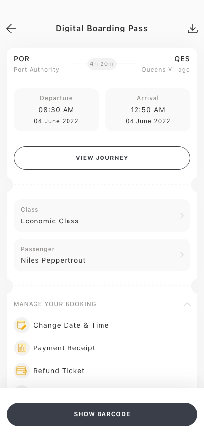Train Tickets Mobile App UI Kit - Screenshot 2