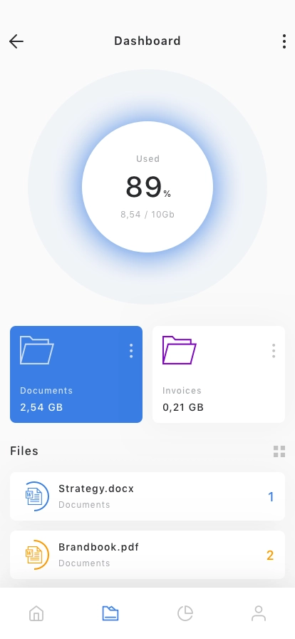 Cloud Storage App UI Kit - Screenshot 4