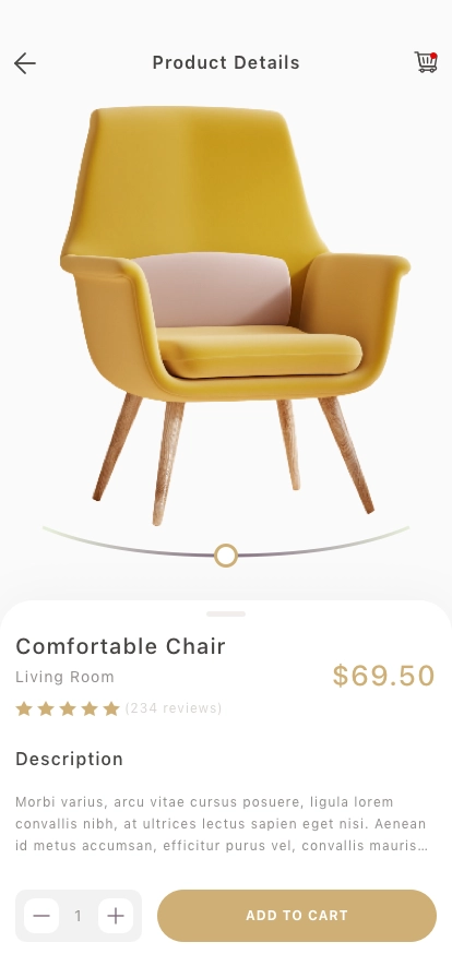 Home Decor & Furniture Mobile App UI Kit - Screenshot 5