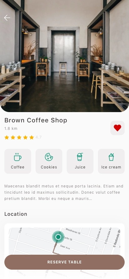 Nearby Coffee Shop Mobile App UI Kit - Screenshot 4
