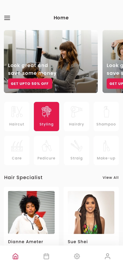 Beauty & Hair Salon Appointment App UI Kit - Screenshot 1