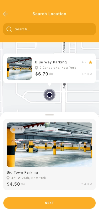 Parking Finder Mobile App UI Kit - Screenshot 2