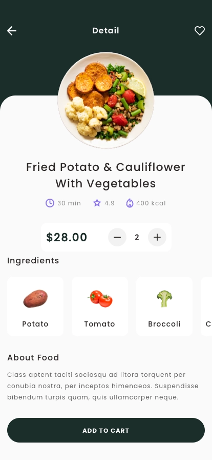 Food Order & Delivery Mobile App UI Kit - Screenshot 3