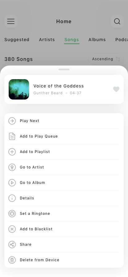 Music Player Mobile App UI Kit - Screenshot 3