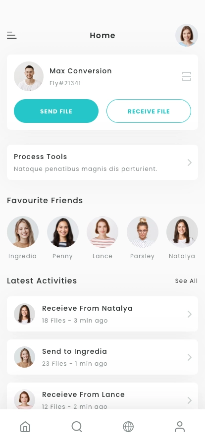 File Transfer App UI Kit - Screenshot 1