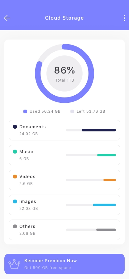 File Storage Mobile App UI Kit - Screenshot 3