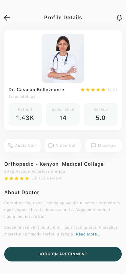 Doctor Consultant Mobile App UI Kit - Screenshot 5