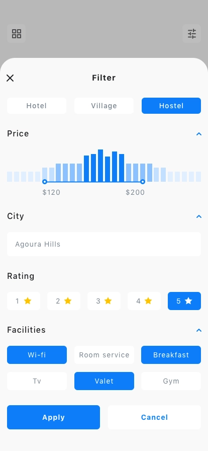 Hotel Listing & Booking Mobile App UI Kit - Screenshot 2
