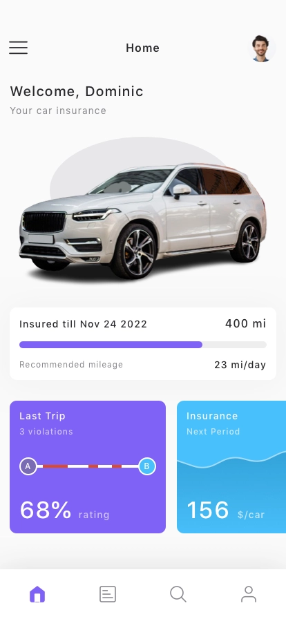 Auto Insurance App UI Kit - Screenshot 1