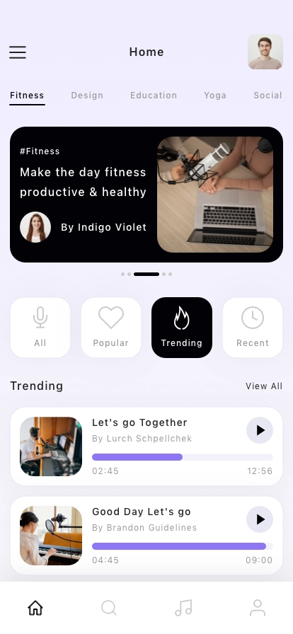 Podcast Player Mobile App UI Kit - Screenshot 1
