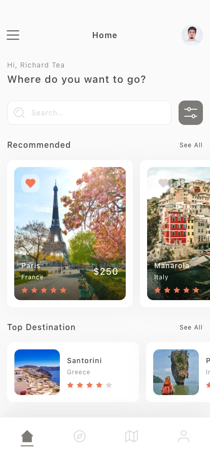 Trip & Travel Mobile App UI Kit - Screenshot 1