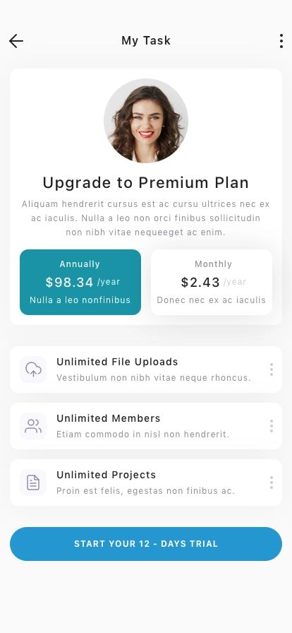 Project Management Mobile App UI Kit - Screenshot 4