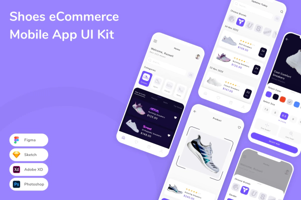 Shoes eCommerce Mobile App UI Kit