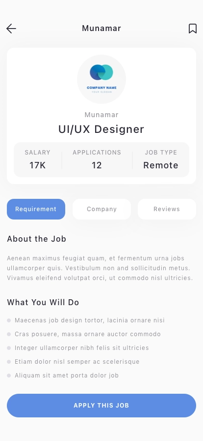 Freelancer Finder Mobile App UI Kit - Screenshot 3