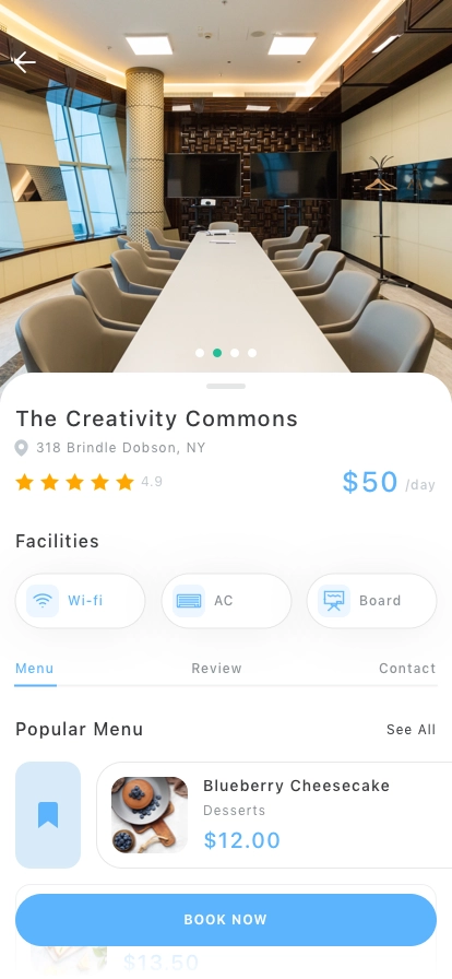 Office Booking Mobile App UI Kit - Screenshot 5