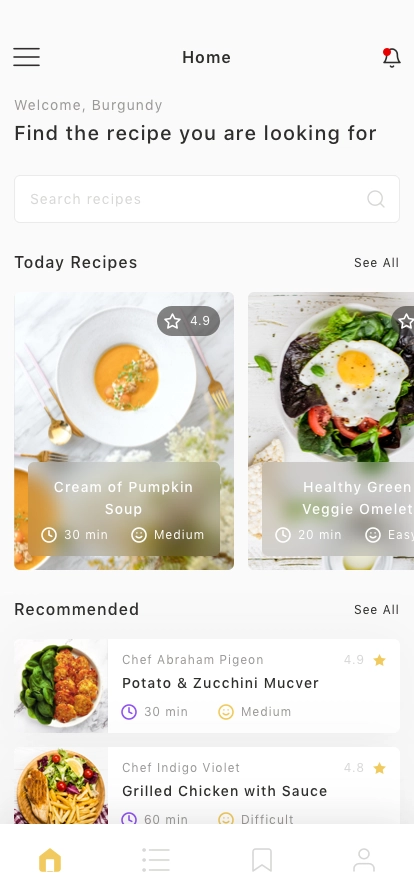 Food Recipe App UI Kit - Screenshot 2