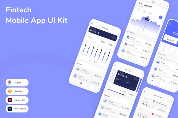 Fintech Mobile App UI Kit