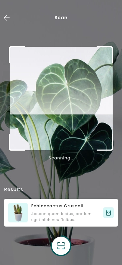 Plant Scanner & Shopping Mobile App UI Kit - Screenshot 4