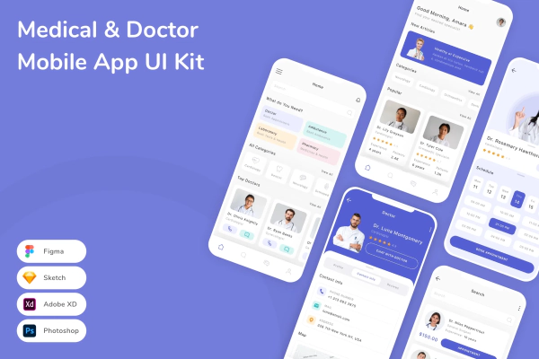 Medical & Doctor Mobile App UI Kit