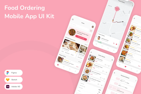 Food Ordering Mobile App UI Kit