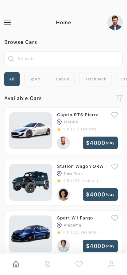 Auto Rental Mobile App UI Kit - Screenshot 2