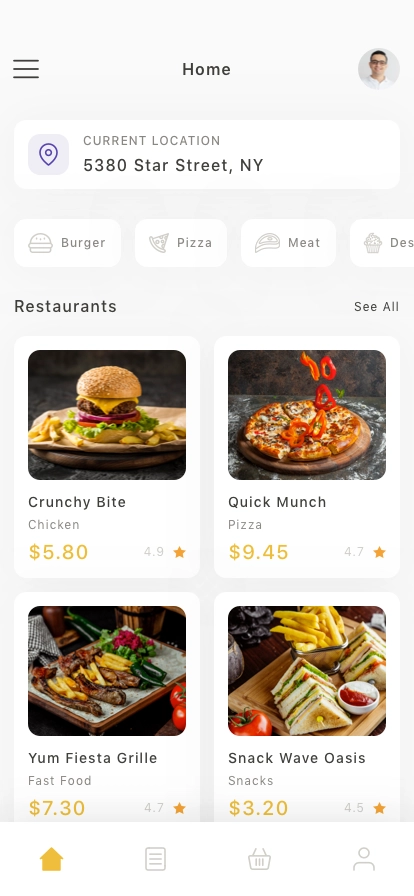 Food Delivery Mobile App UI Kit - Screenshot 2