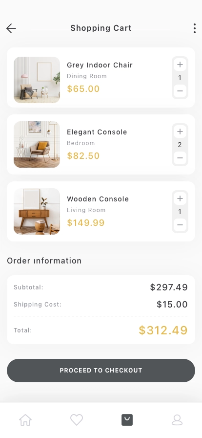 Furniture Shop Mobile App UI Kit - Screenshot 4